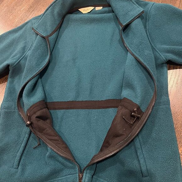Vintage Eddie Bauer Jacket Women’s Large Full Zip Blue Green Pockets Canada - Picture 8 of 8